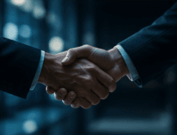 Professionals collaborating around a table